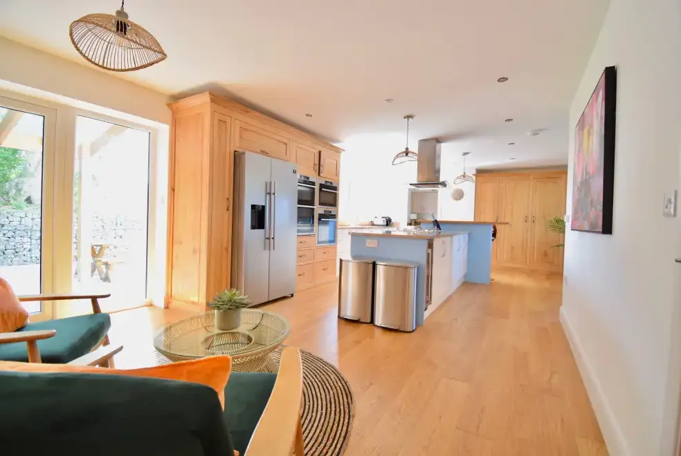 Open plan living area at Ty Ni