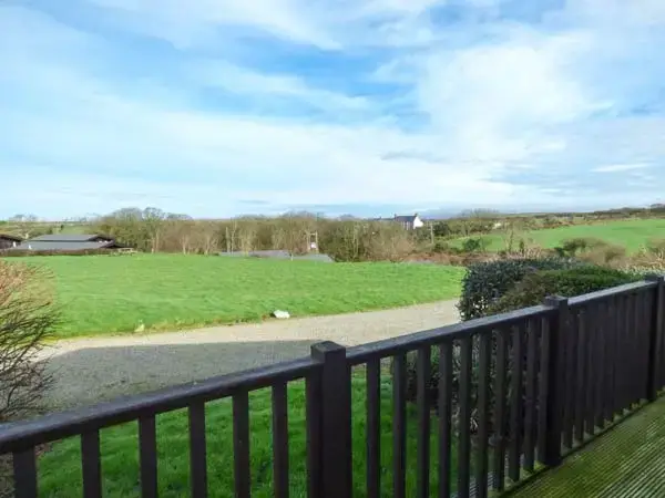 Countryside views at Ty Pren Pet-Friendly Log Cabin, South Wales 