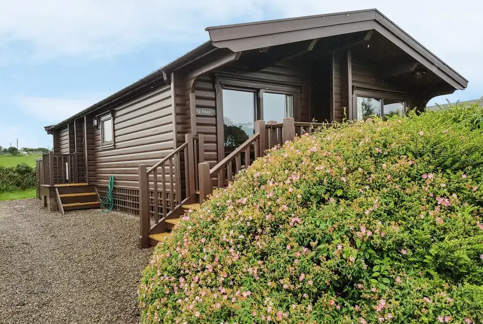 Ty Pren Pet-Friendly Log Cabin, South Wales , from the outside