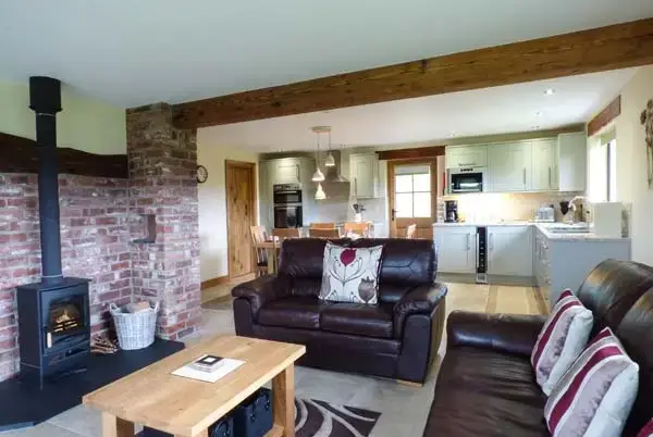 Open plan living area at Tyn Y Celyn Uchaf