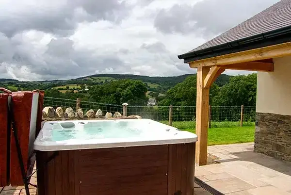 Private Hot Tub at Tyn Y Celyn Uchaf