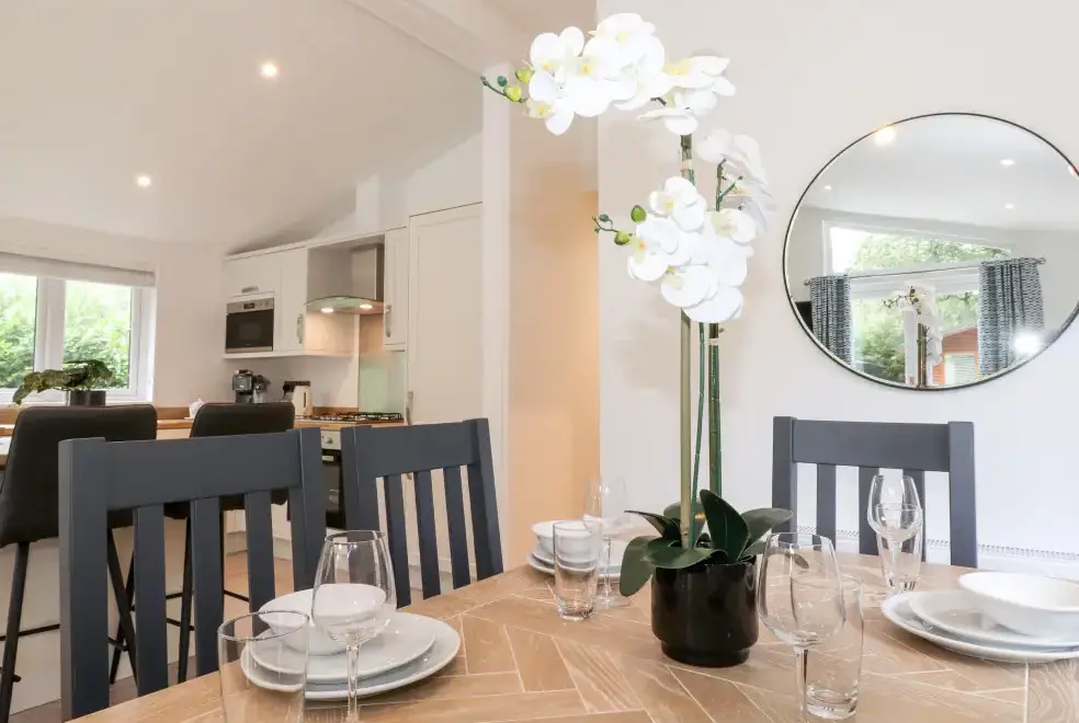 Kitchen/diner at Unique Luxury Lodge