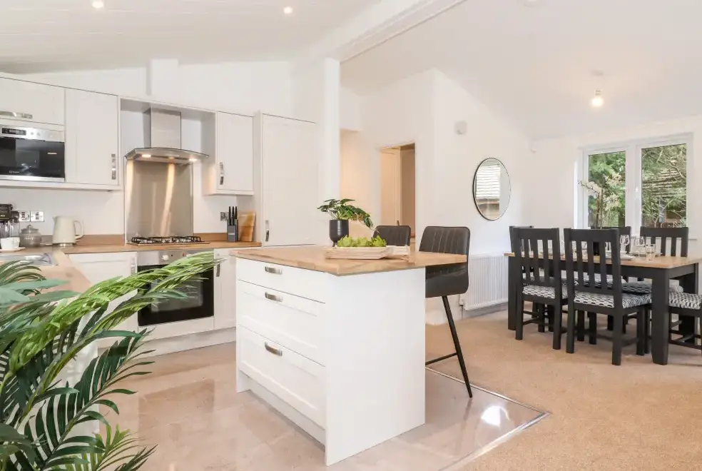 Kitchen/diner at Unique Luxury Lodge