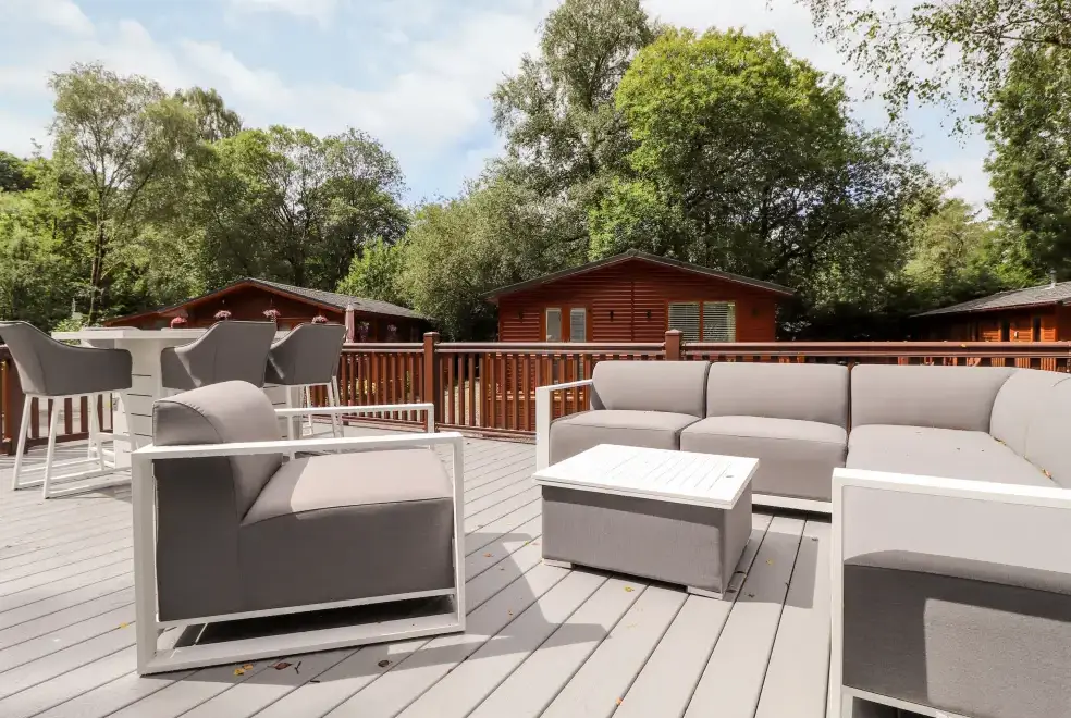 Decked area at Unique Luxury Lodge