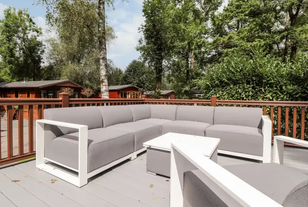 Decked area at Unique Luxury Lodge