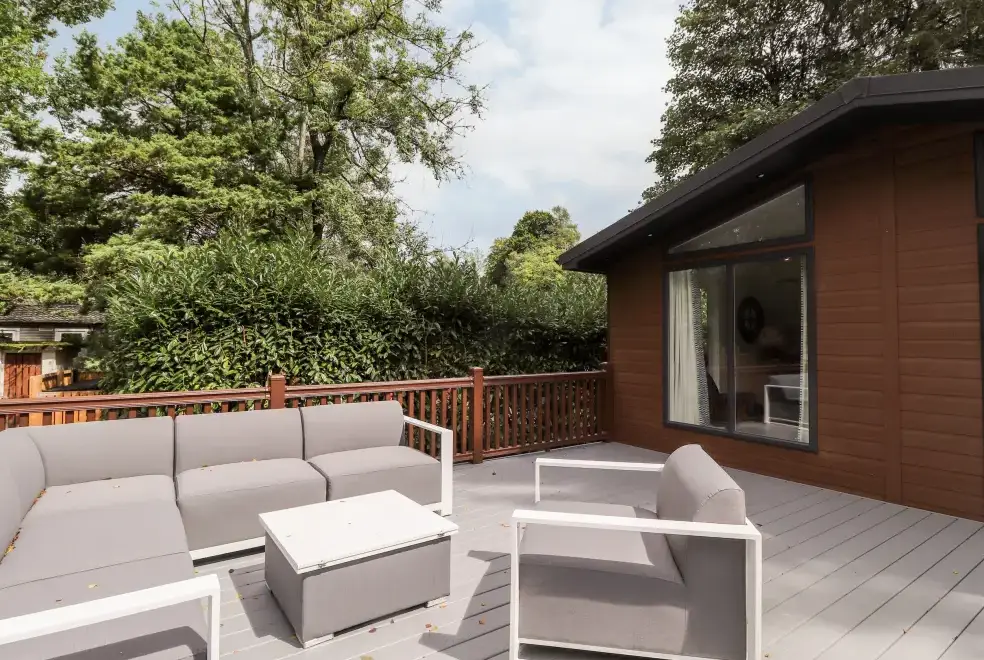 Decked area at Unique Luxury Lodge