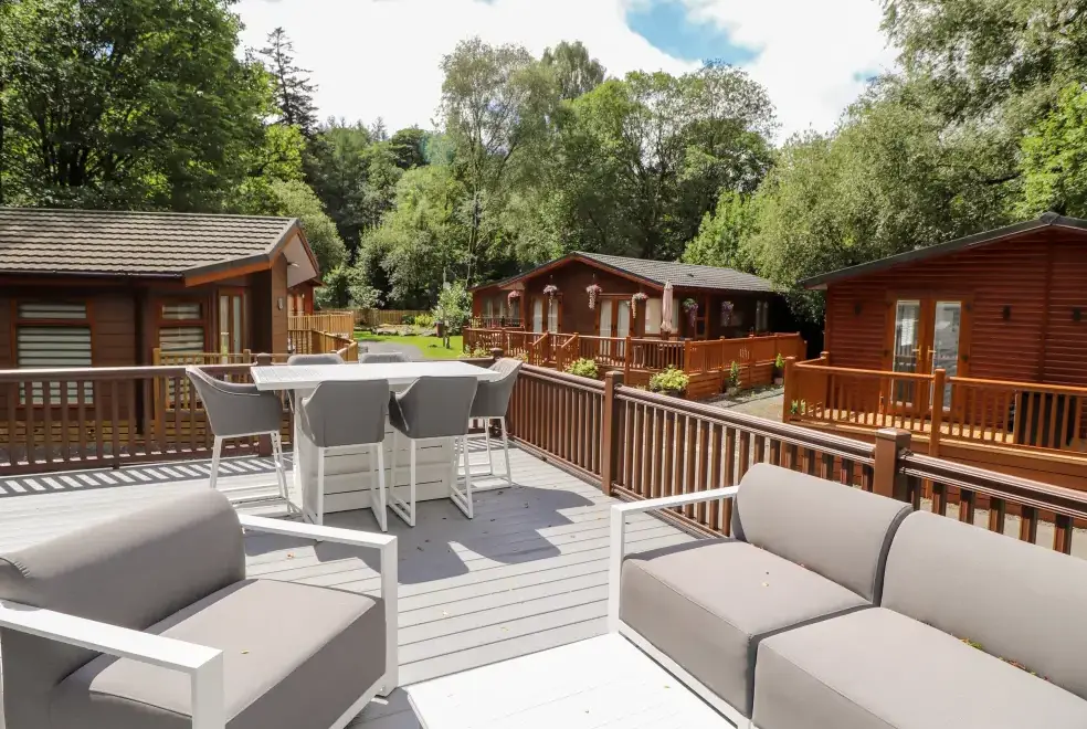 Decked area at Unique Luxury Lodge