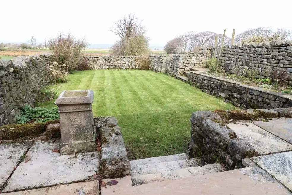 Enclosed garden at Usherwoods Barn, Forest of Bowland