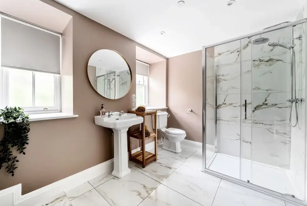 Shower room at Valerian Lodge