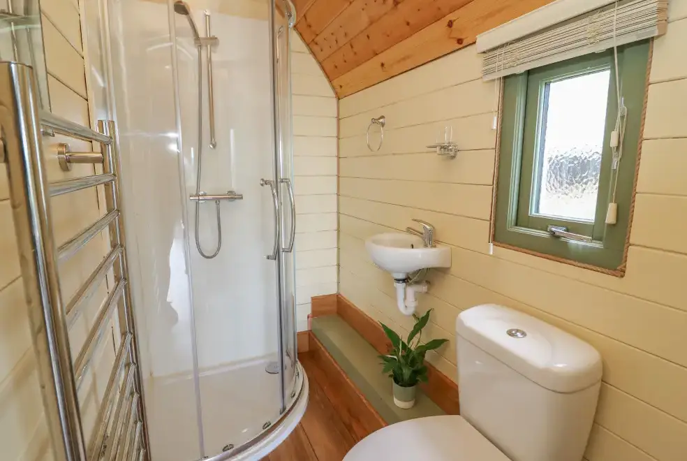 Shower room at Valley View Cabin