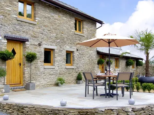 Patio area at Valley View Cottage