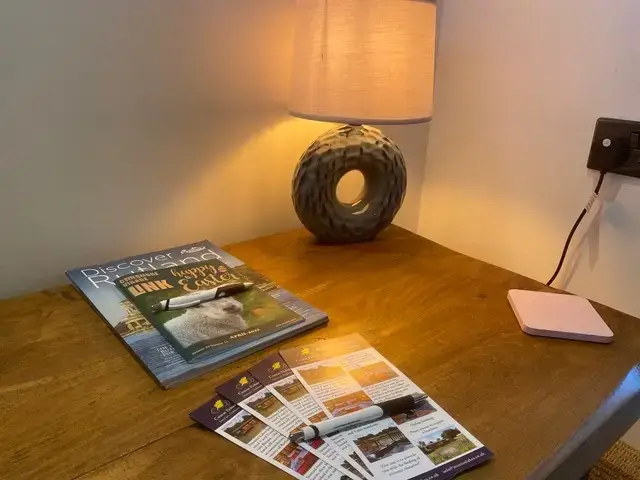 Desk area at Victory Cottage