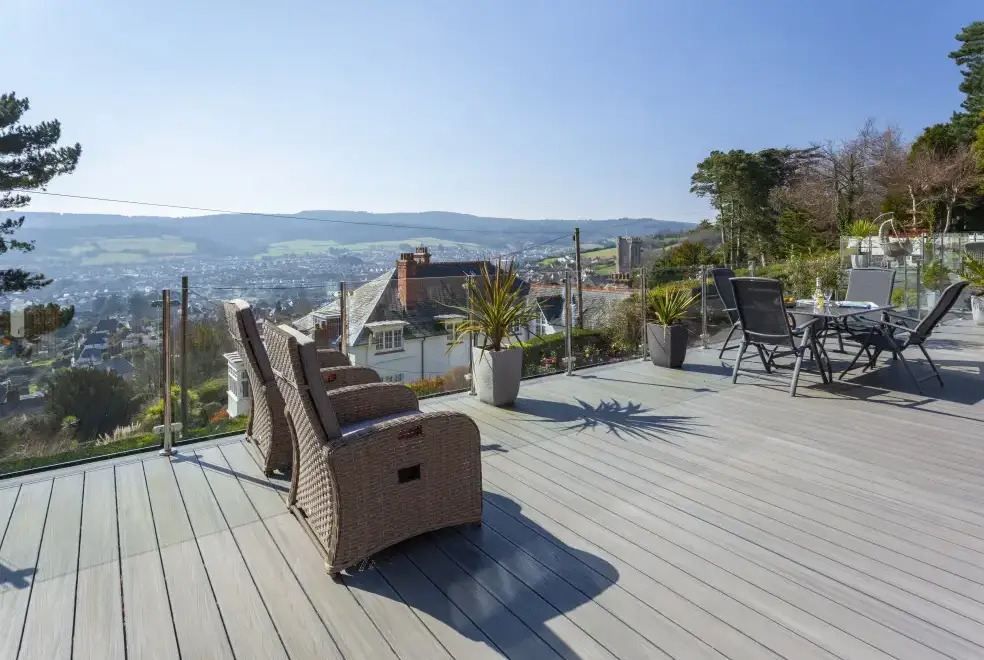 Decked area at Views Galore