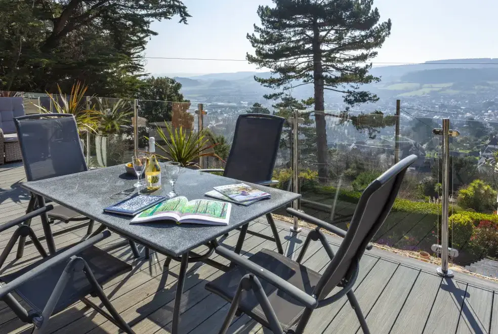 Decked area at Views Galore