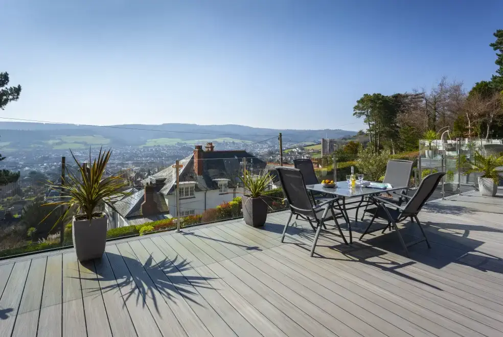Decked area at Views Galore