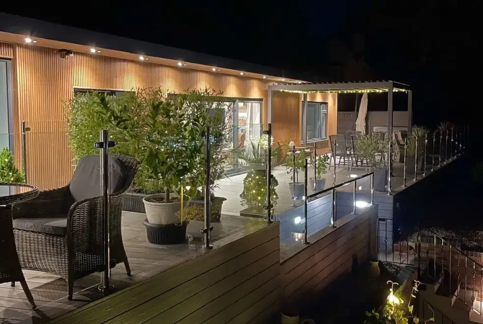 Decked area at Views Galore