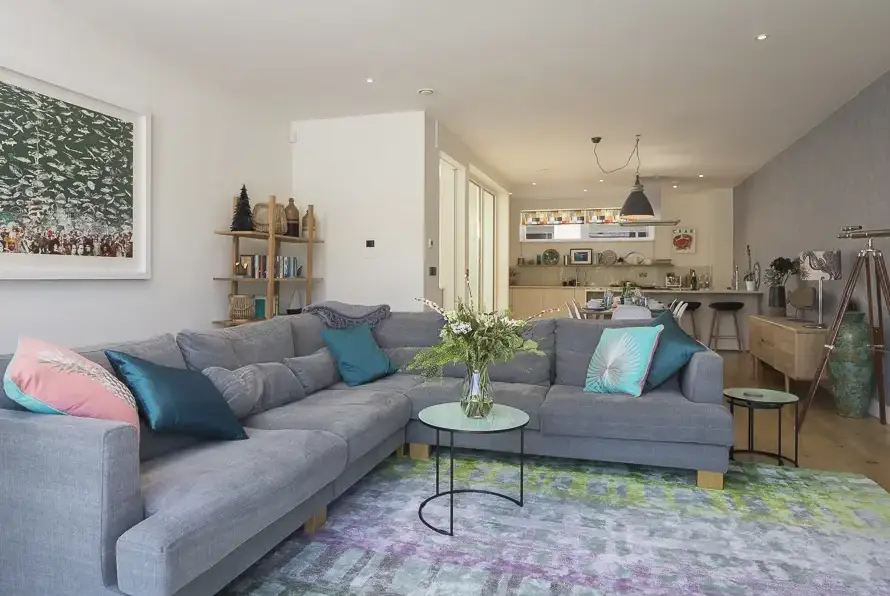 Open plan living area at Villa 8, Estura