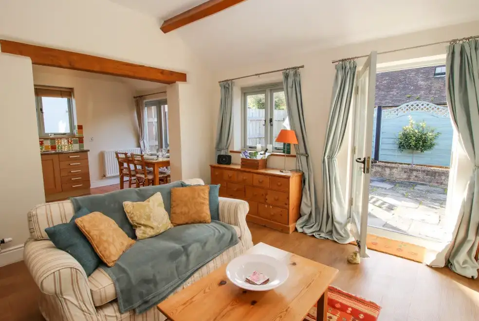 Open plan living area at Virginia Barn near Shrewsbury