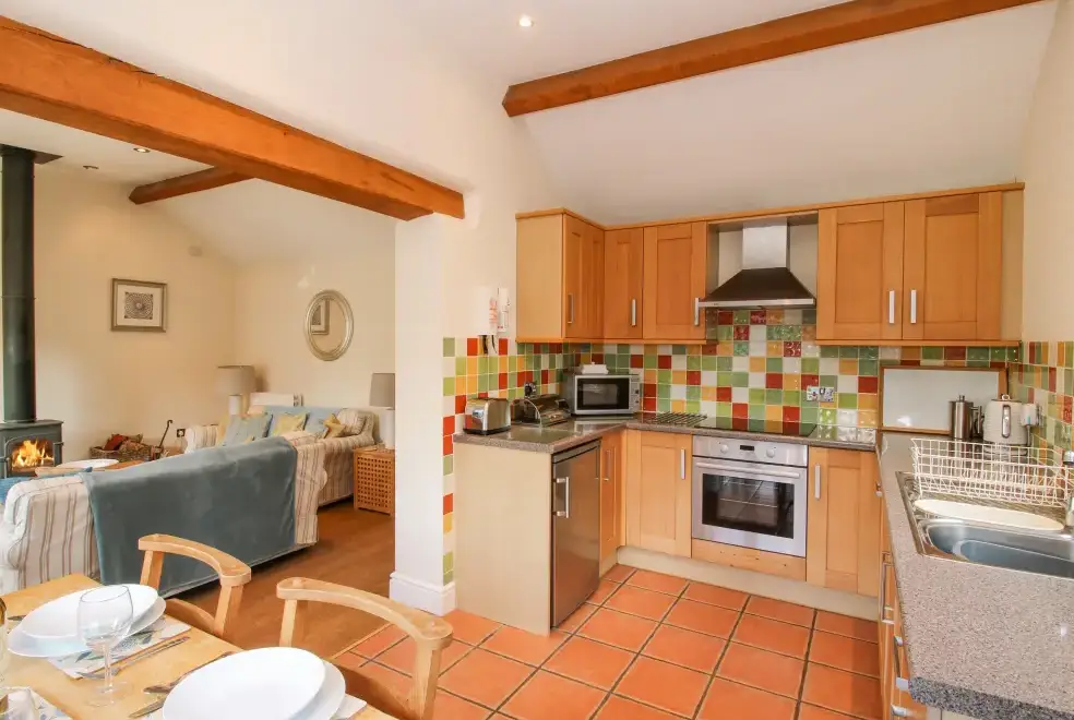 Open plan living area at Virginia Barn near Shrewsbury