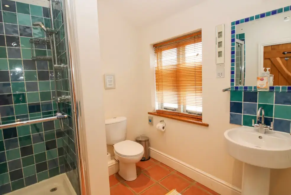 Shower room at Virginia Barn near Shrewsbury