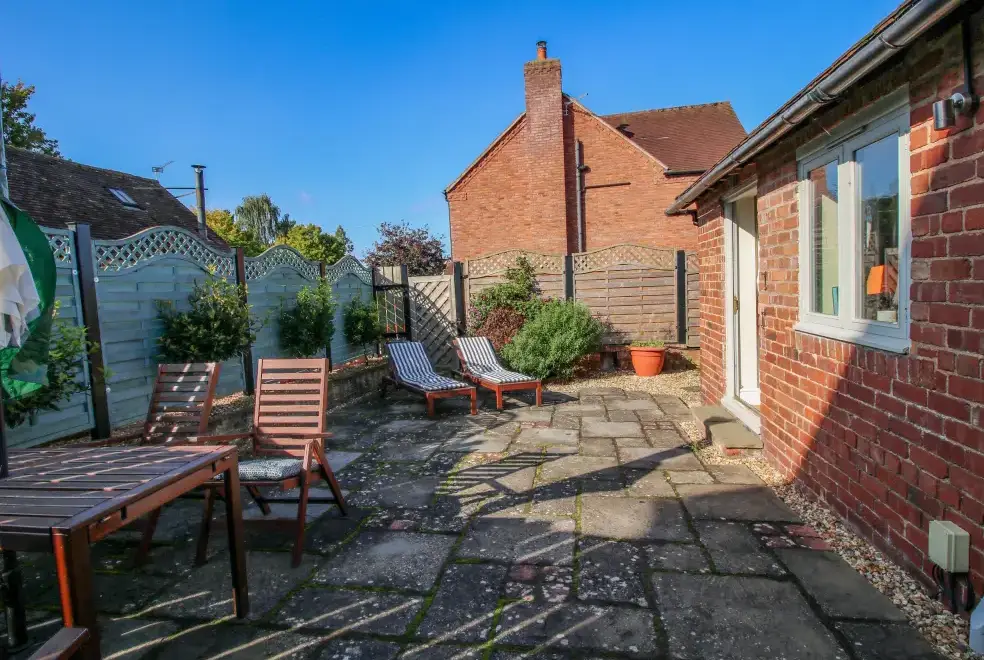 Patio area at Virginia Barn near Shrewsbury