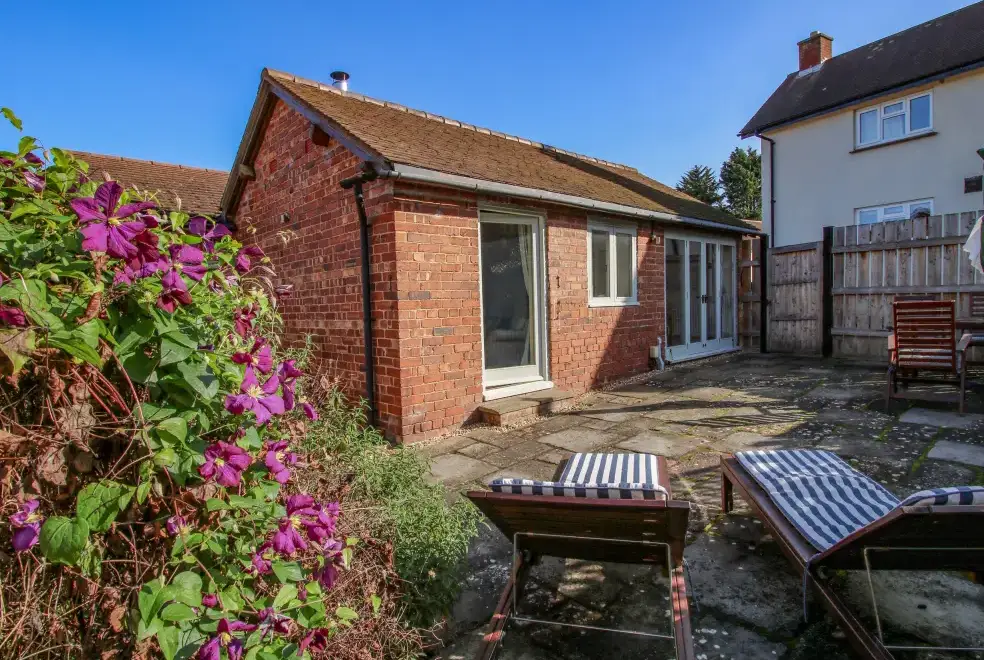 Patio area at Virginia Barn near Shrewsbury