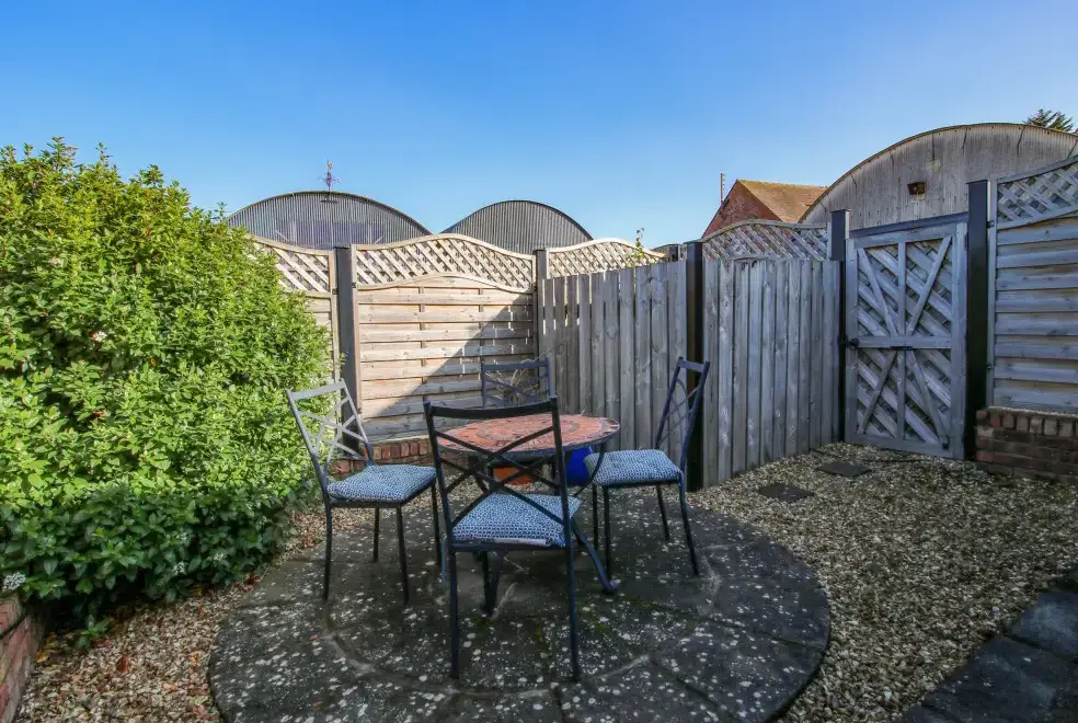 Enclosed garden at Virginia Barn near Shrewsbury