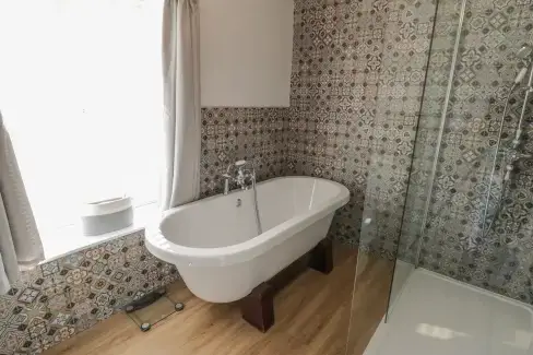 Family bathroom at Voebroch, North Yorkshire