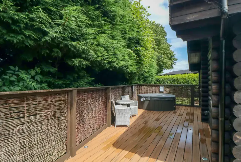 Decked area at Wainstones Lodge 2
