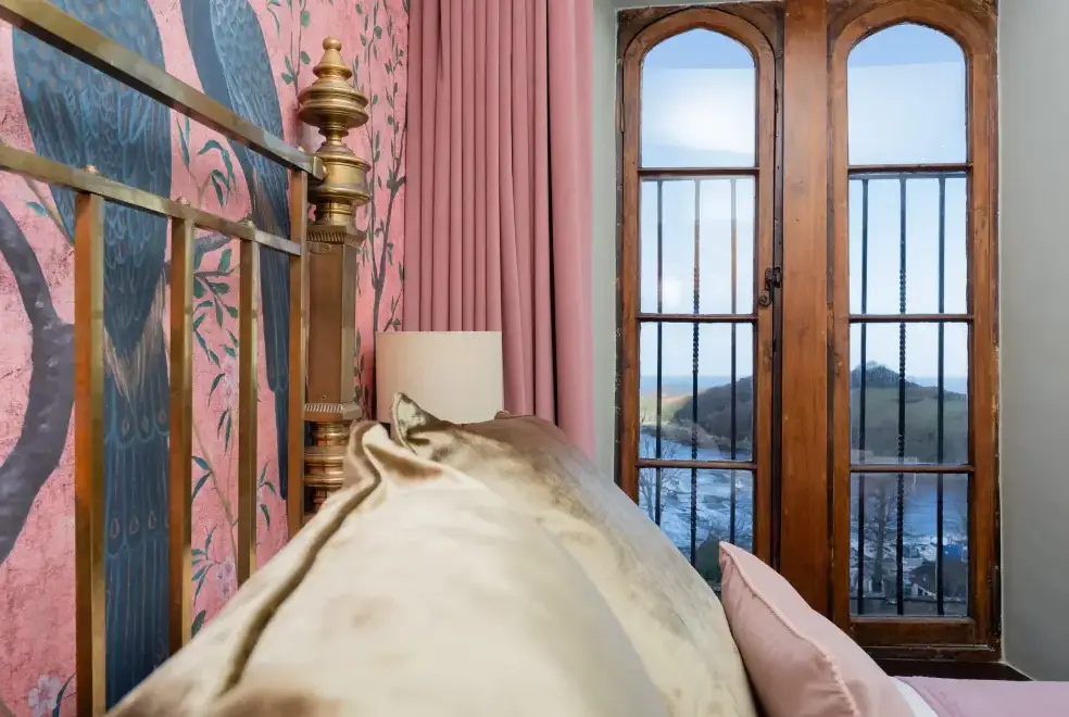 Bedroom at Watermouth Castle, Harbour Apartment