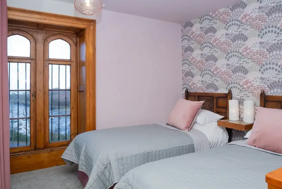Bedroom at Watermouth Castle, Harbour Apartment