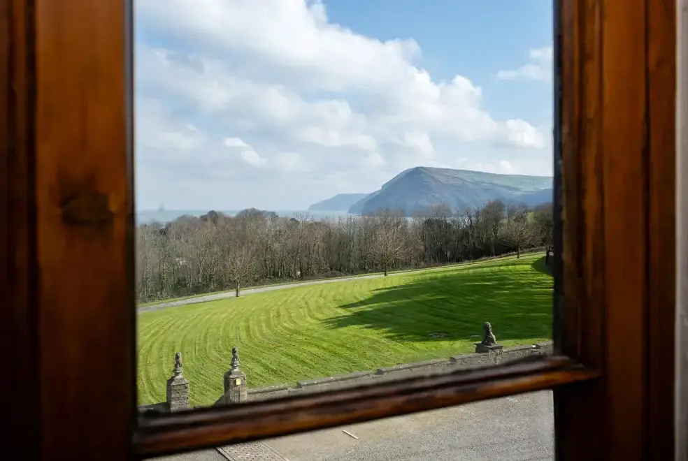 Countryside views at Watermouth Castle, Harbour Apartment