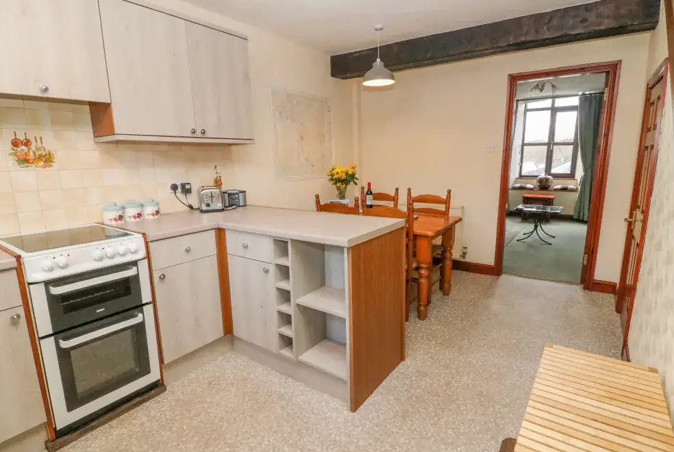 Kitchen/diner at Watershed Pet-Friendly Cottage, Yorkshire Dales National Park, 