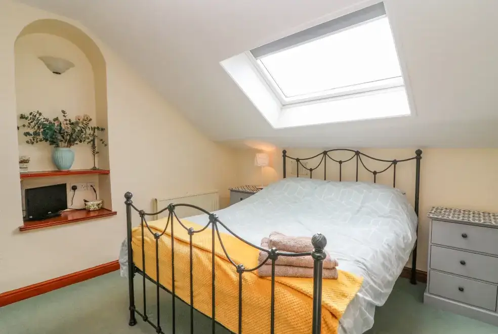 Bedroom at Watershed Pet-Friendly Cottage, Yorkshire Dales National Park, 