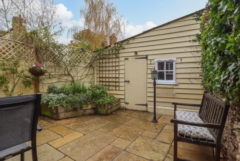 Patio area at Wayside Cottage