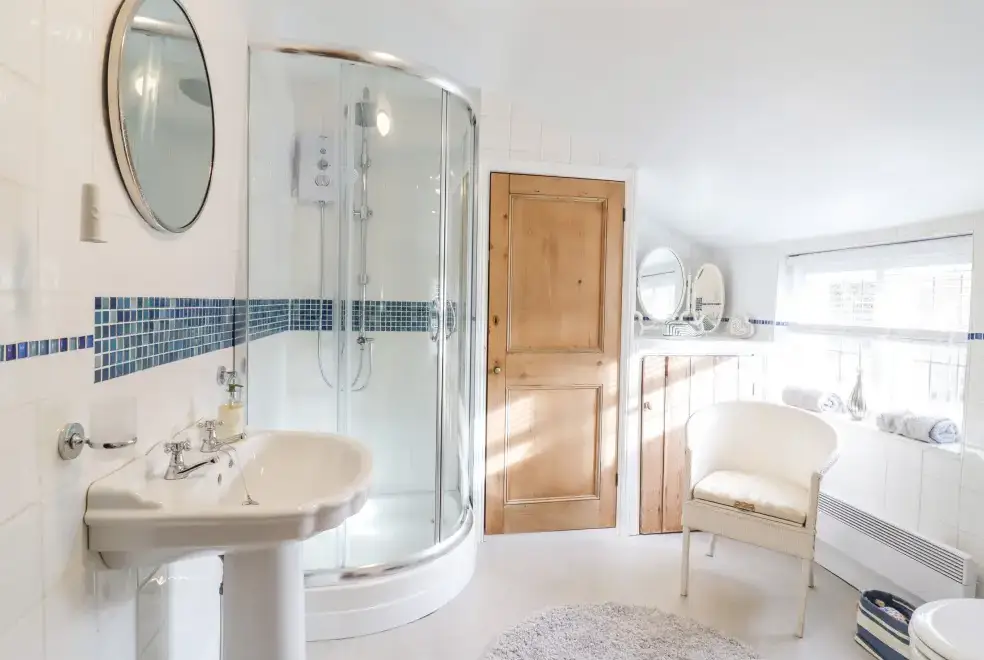 Shower room at Wayside Cottage