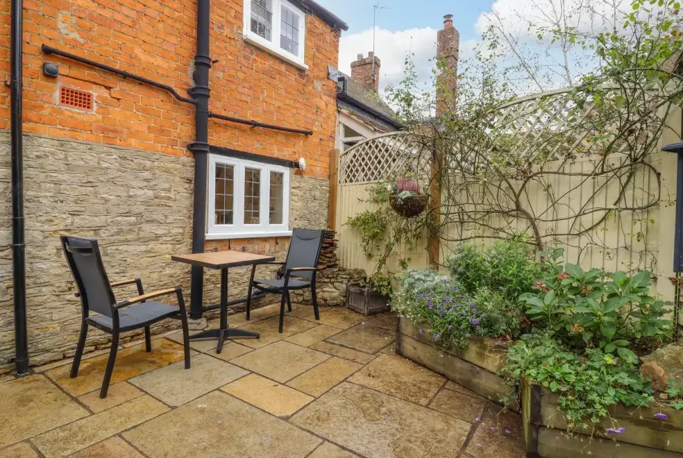 Patio area at Wayside Cottage