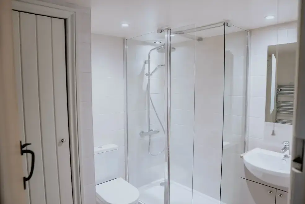 Shower room at Weathervane Cottage