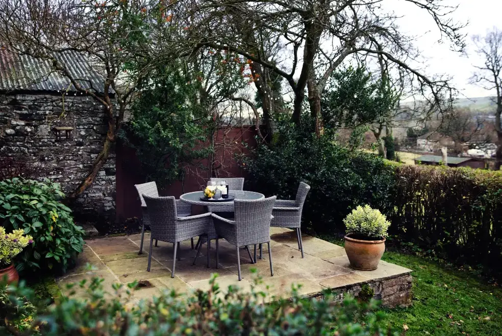 Patio area at West House