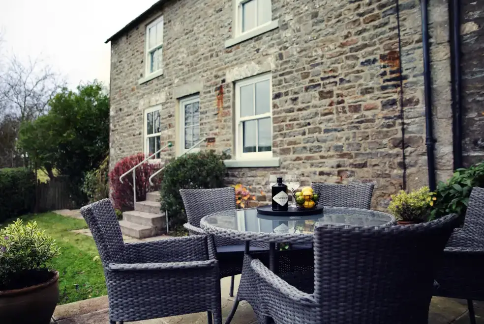 Patio area at West House