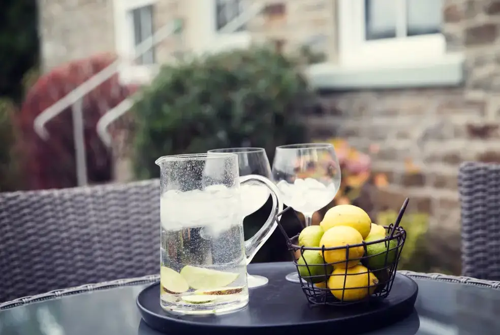 Garden furniture at West House