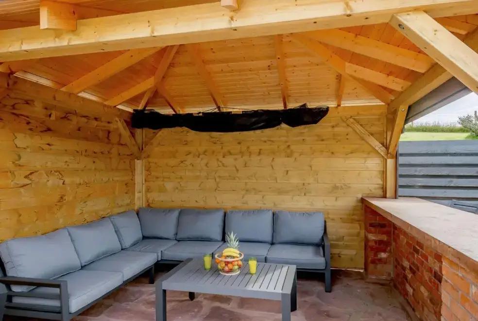 Patio area at Westertonhill Holiday Lodge 5