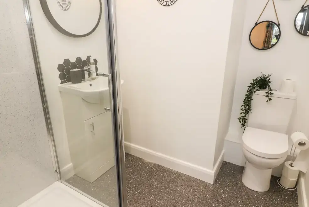 Shower room at Whernside Lodge