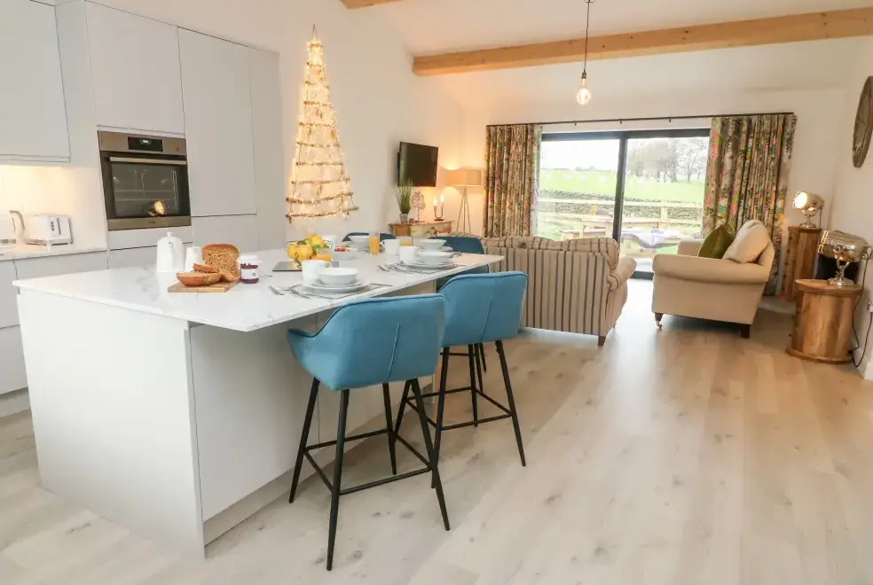 Open plan living area at Whernside Lodge