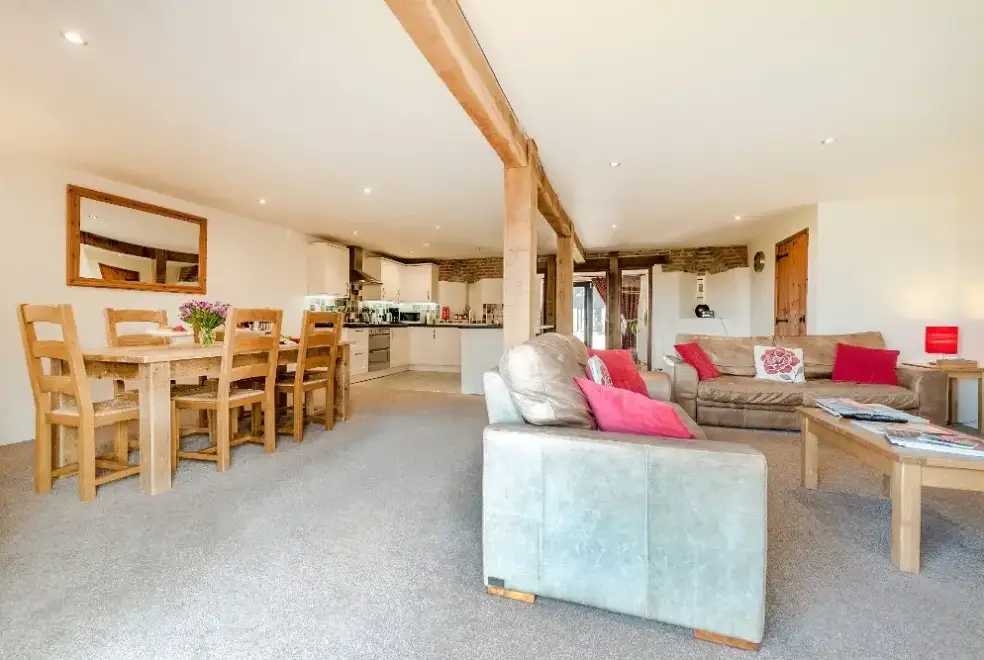 Open plan living area at Widgeon