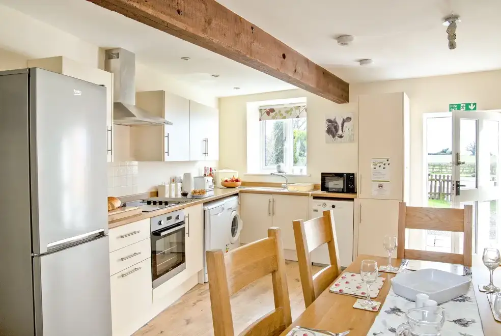 Kitchen/diner at William's Hayloft with Swimming Pool, Sports Court & Toddler Play Area