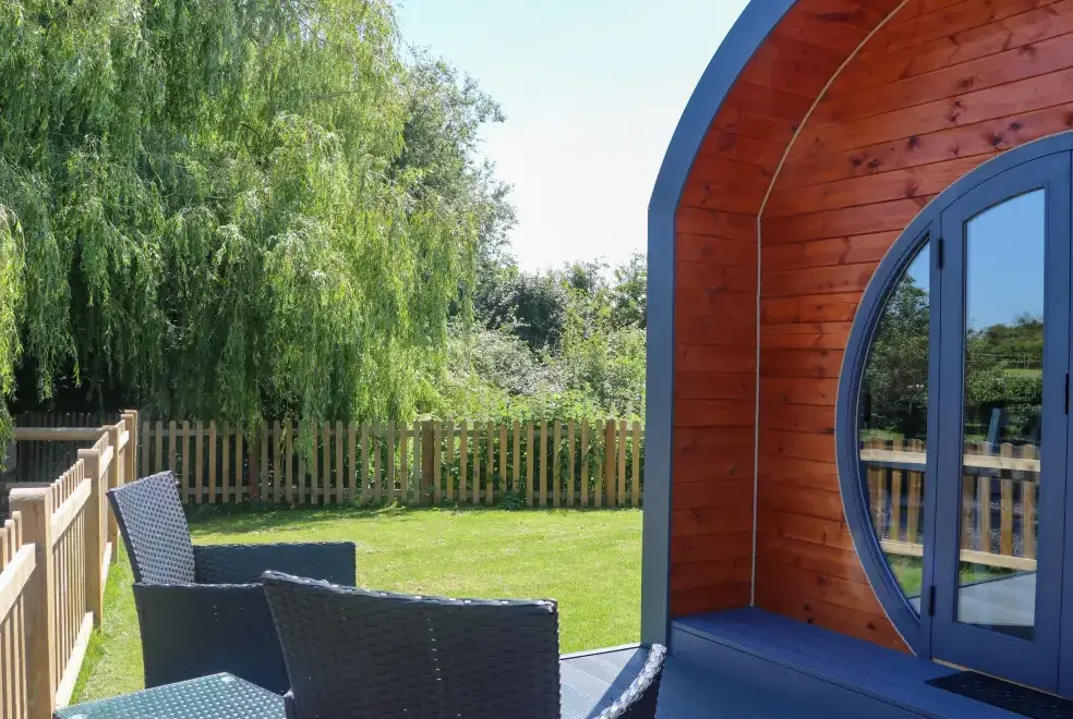 Decked area at Willow Pod