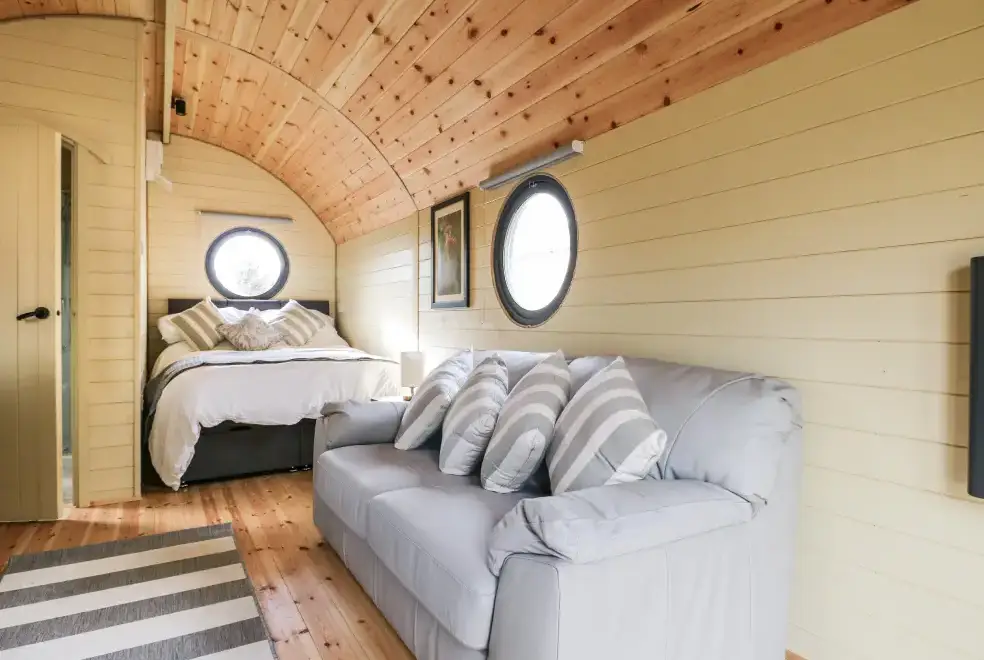 Luxurious interior at Willow Pod