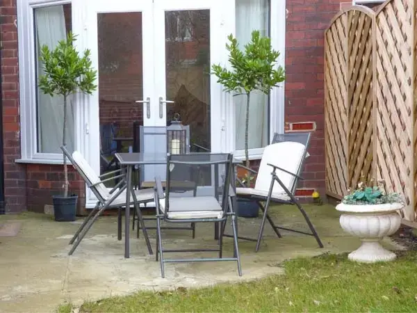 Patio area at Wills Coastal Cottage