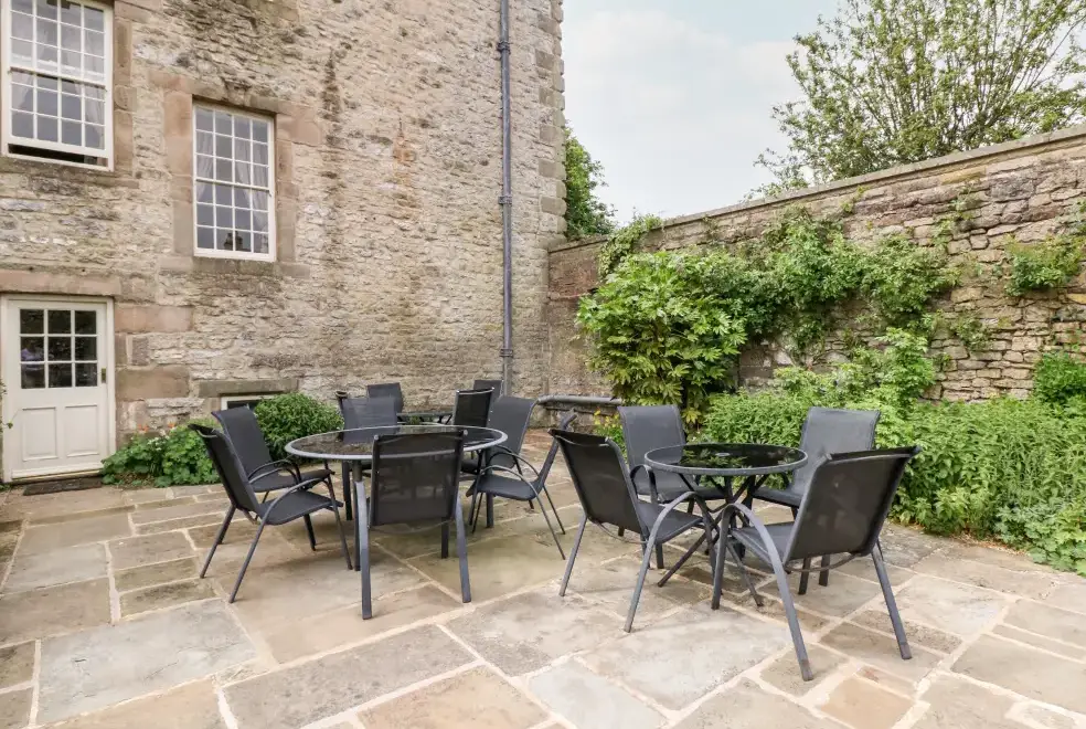 Patio area at Winster Hall